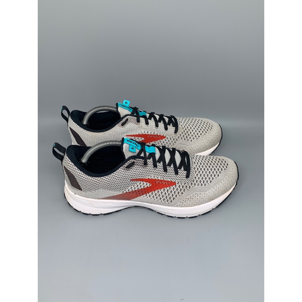 Brooks Revel 4 Gray Orange Running Shoes 1103471D029 Men's Sz 10